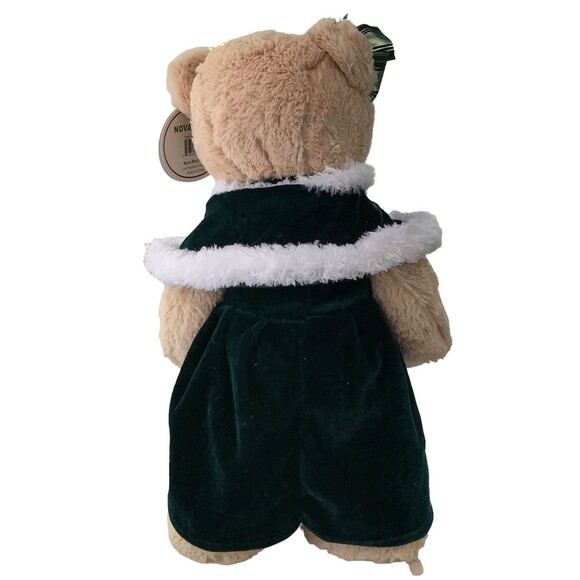 Nova Plush The Cherish Collection 2011 Bear Green Velvet Dress With White Trim - Picture 6 of 10
